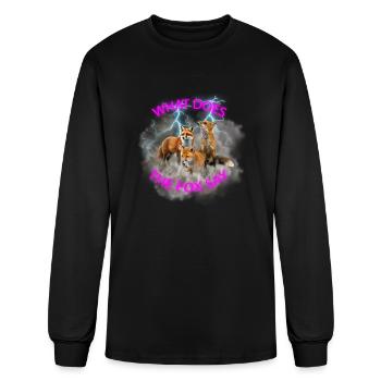 What does the fox say - Men's Long Sleeve T-Shirt - black - Front