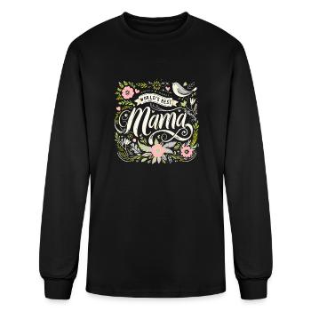 Motherly Love Celebrated: "World's Best Mom" - Men's Long Sleeve T-Shirt - black - Front