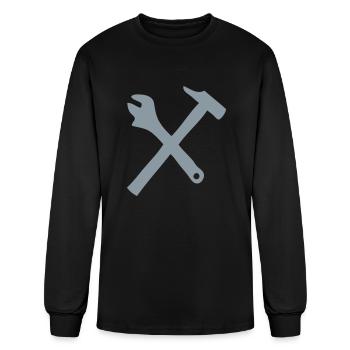 hammer key knob 8 - Men's Long Sleeve T-Shirt - black - Front