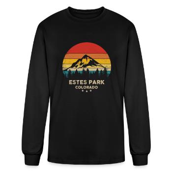 Vintage Estes Park Park Retro Souvenir - Men's Long Sleeve T-Shirt - black - Front