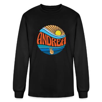 Andrea Shirt Vintage Sunset Andrea Groovy Tie Dye - Men's Long Sleeve T-Shirt - black - Front