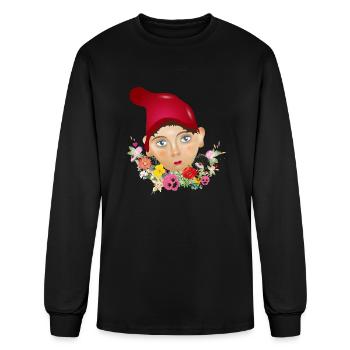 The Kasper or Kasperle as a doll portrait - Men's Long Sleeve T-Shirt - black - Front