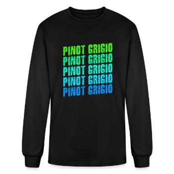 Pinot Grigio Vintage White Wine - Men's Long Sleeve T-Shirt - black - Front