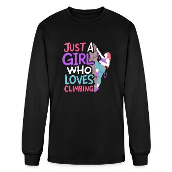 Wall Climbing Rock Climbing - Men's Long Sleeve T-Shirt - black - Front