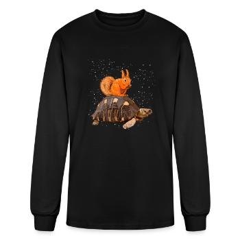 Squirrel Turtle - Men's Long Sleeve T-Shirt - black - Front