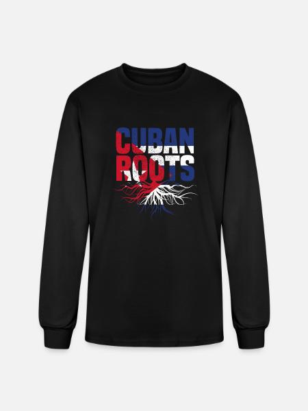Cuban Roots - Men's Long Sleeve T-Shirt - black