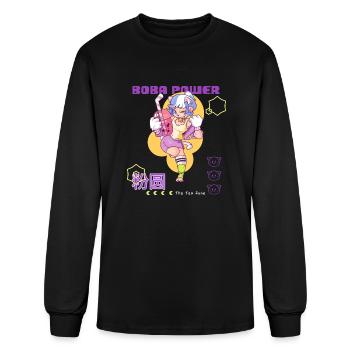 Boba Power - Men's Long Sleeve T-Shirt - black - Front