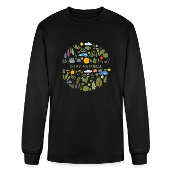 Stay natural - Men's Long Sleeve T-Shirt - black - Front