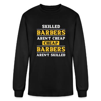 Great Barber Barbershop - Men's Long Sleeve T-Shirt - black - Front