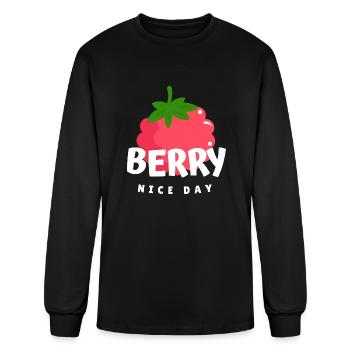 Berry Nice Day Raspberry - Men's Long Sleeve T-Shirt - black - Front
