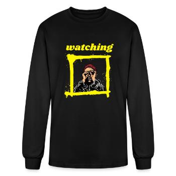 Watching - Men's Long Sleeve T-Shirt - black - Front