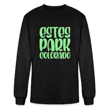 Estes Park - Men's Long Sleeve T-Shirt - black - Front
