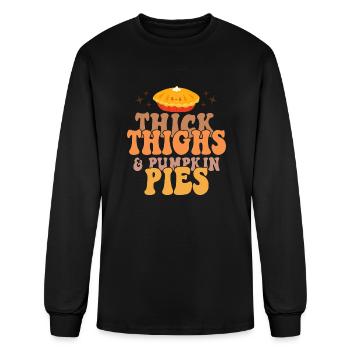 Thick thighs - Men's Long Sleeve T-Shirt - black - Front