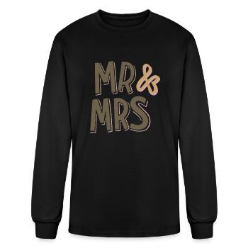 Mr and Mrs - Men's Long Sleeve T-Shirt - black - Front