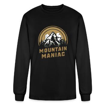 Mountain Maniac - Men's Long Sleeve T-Shirt - black - Front