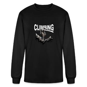 Climbing - Men's Long Sleeve T-Shirt - black - Front