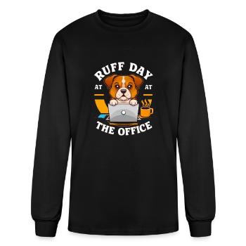 Ruff day at the office - Men's Long Sleeve T-Shirt - black - Front