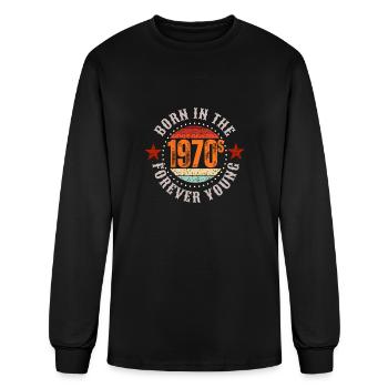 1970'S- forever young - Men's Long Sleeve T-Shirt - black - Front