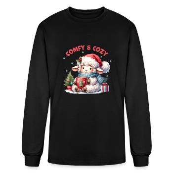 Comfy Cozy ALPA STORE - Men's Long Sleeve T-Shirt - black - Front
