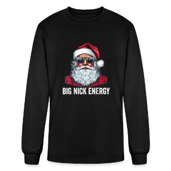 Big Nick Energy Santa - Men's Long Sleeve T-Shirt - black - Front