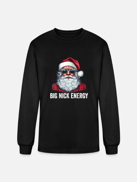 Big Nick Energy Santa - Men's Long Sleeve T-Shirt - black