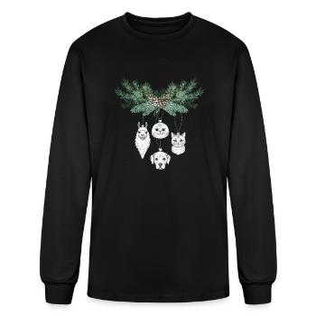 Animal Ornament Festivity - Men's Long Sleeve T-Shirt - black - Front