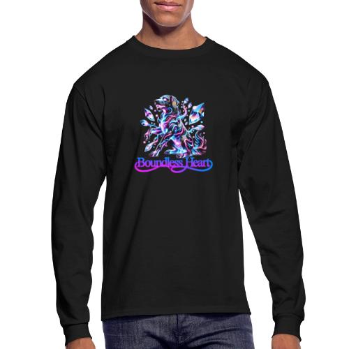 Boundless Heart Neon Galaxy Dog Shirt - Men's Long Sleeve T-Shirt