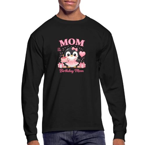 Cute Penguin Birthday Mom Kawaii Cake Balloon Gift - Men's Long Sleeve T-Shirt