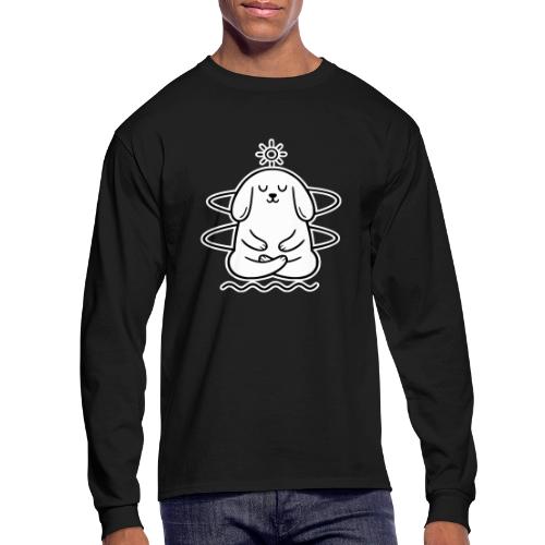 Cute Meditating Bunny Zen Yoga Animal - Men's Long Sleeve T-Shirt