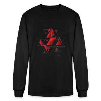 Abstract - Men's Long Sleeve T-Shirt - black - Front
