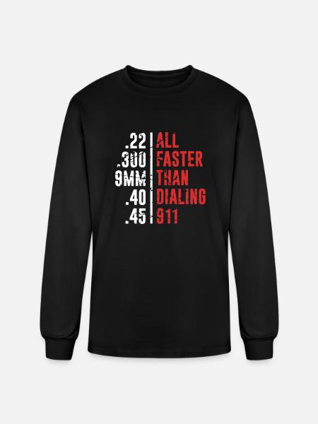all faster than 911 - Men's Long Sleeve T-Shirt - black