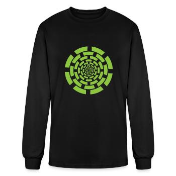 Circle With Spirals - Men's Long Sleeve T-Shirt - black - Front