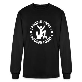 I POOPED - Men's Long Sleeve T-Shirt - black - Front