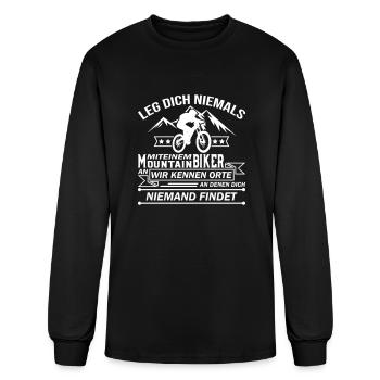 Mountain Biker - Men's Long Sleeve T-Shirt - black - Front