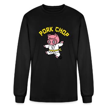 Pork Chop - Men's Long Sleeve T-Shirt - black - Front