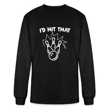 Bowling I d Hit That Design - Men's Long Sleeve T-Shirt - black - Front