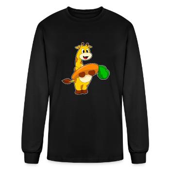 Giraffe Carrot - Men's Long Sleeve T-Shirt - black - Front