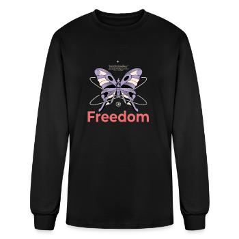 FREEDOM - Men's Long Sleeve T-Shirt - black - Front