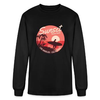 Sunset Venice Beach - Men's Long Sleeve T-Shirt - black - Front