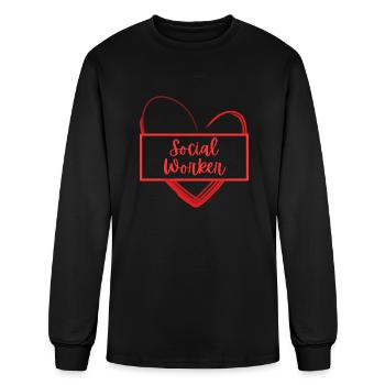 Social Worker - Men's Long Sleeve T-Shirt - black - Front