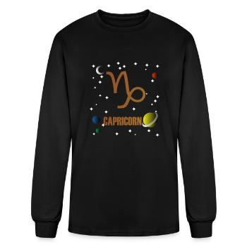 Zodiac Capricorn Sign - Men's Long Sleeve T-Shirt - black - Front