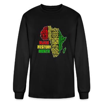Africa Kente History Premium - Men's Long Sleeve T-Shirt - black - Front