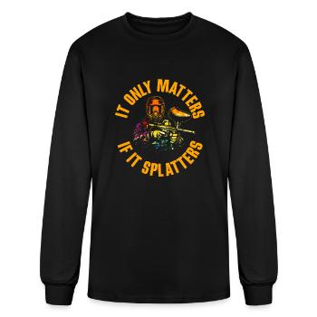 It Only Matters If It Splatters Paintball Tactical - Men's Long Sleeve T-Shirt - black - Front