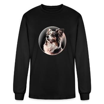 cute dog for dog lover - Men's Long Sleeve T-Shirt - black - Front