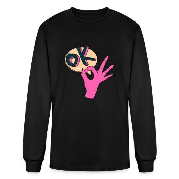 OK - Men's Long Sleeve T-Shirt - black - Front