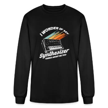 Electronic Musician Modular Synthesizer - Men's Long Sleeve T-Shirt - black - Front