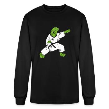 Karate Bearded Kite Karate Fighter Motif 1 - Men's Long Sleeve T-Shirt - black - Front