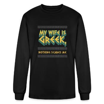 Funny Greek Married Couple And History Buff And - Men's Long Sleeve T-Shirt - black - Front
