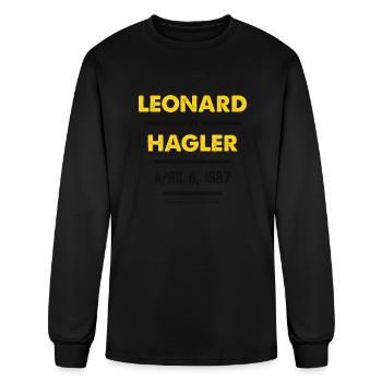 Leonard vs Hagler Boxing yellow - Men's Long Sleeve T-Shirt - black - Front