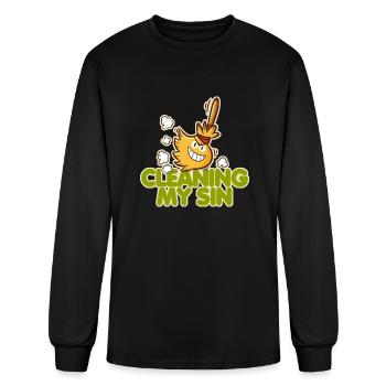 Cleaning My Sin - Men's Long Sleeve T-Shirt - black - Front